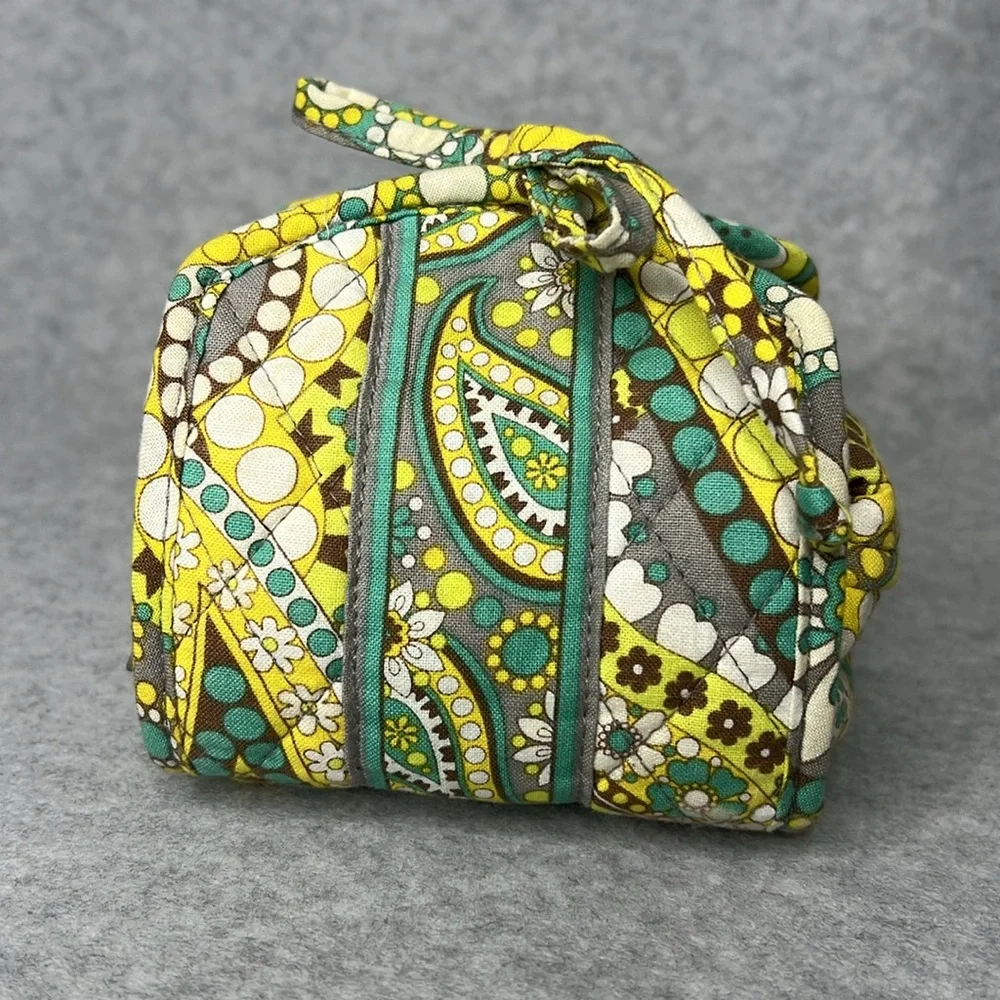 Vera Bradley All Wrapped Up Jewelry Travel Case Lemon Parfait Retired - Picture 4 of 17